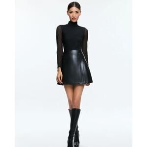 Alice + Olivia CHARA VEGAN MINI DRESS US 2